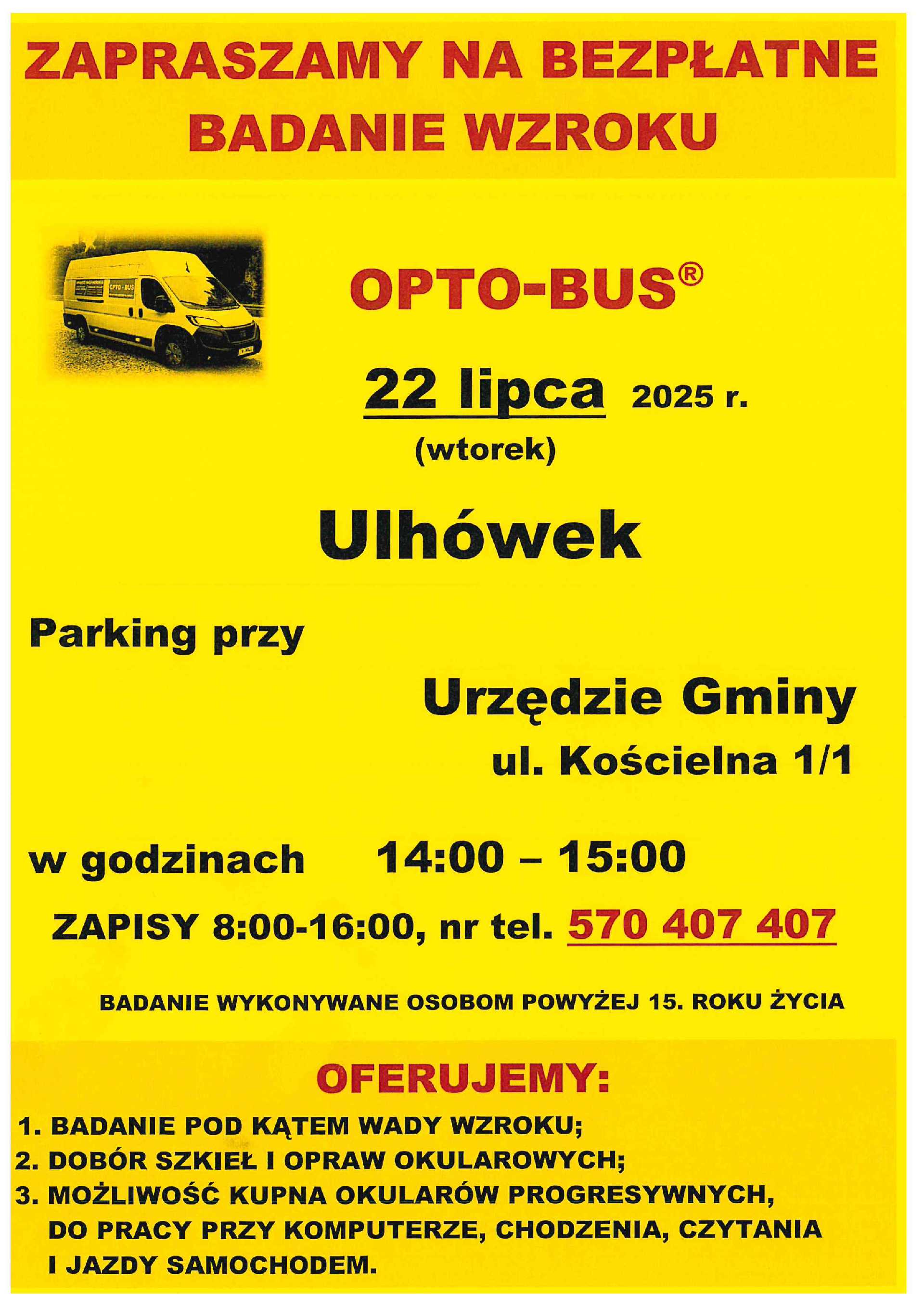 Zdjęcie do artykułu: ZAPRASZAMY NA BEZPŁATNE BADANIE WZROKU