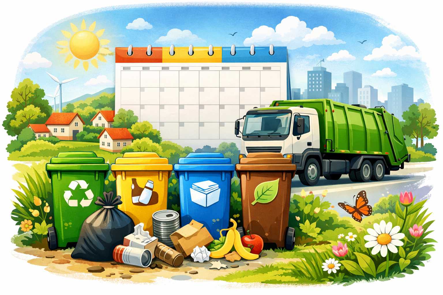 Harmonogram zbioru odpadów komunalnych za I półrocze 2026 roku