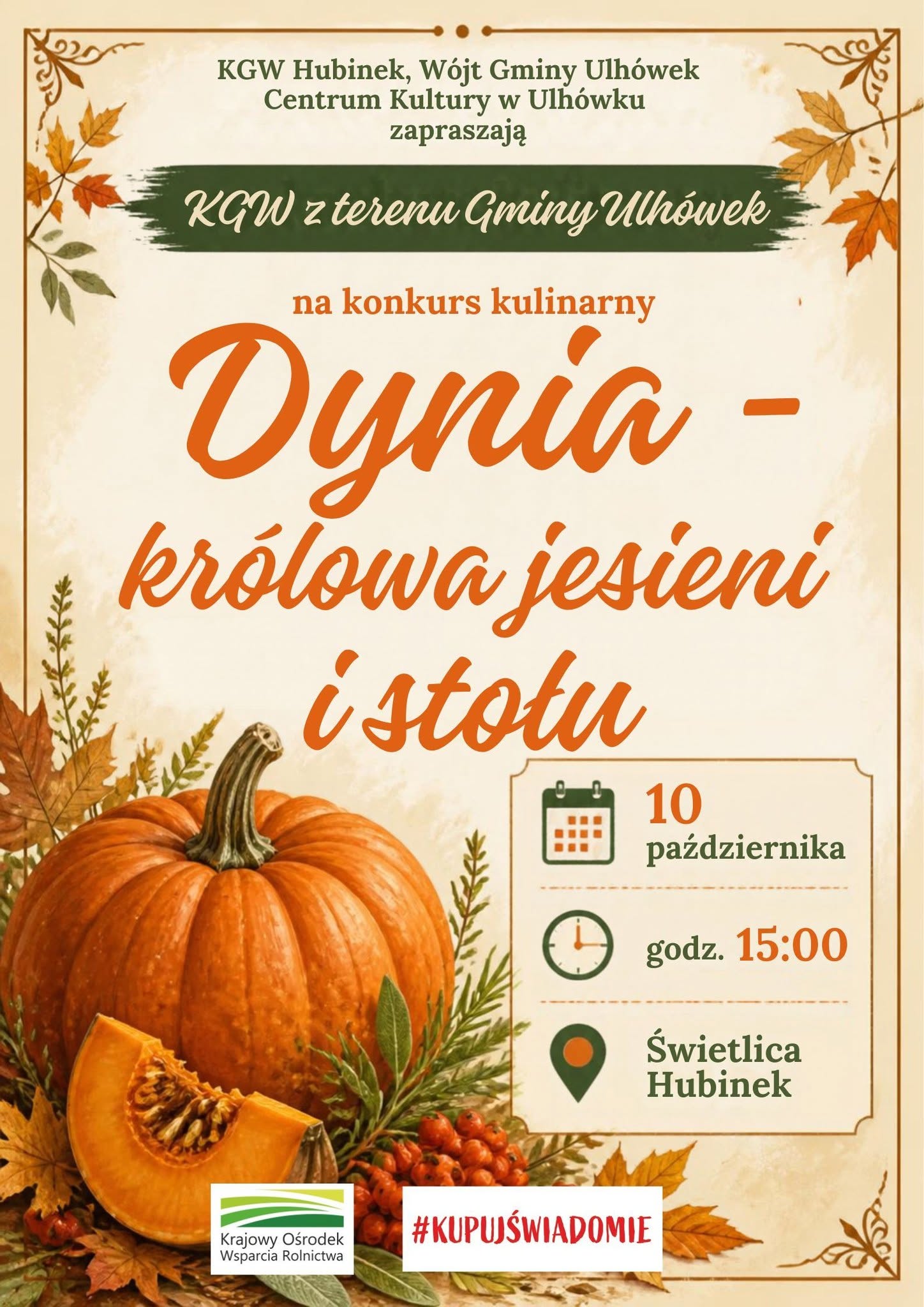 Zdjęcie do artykułu: Dynia – królowa jesieni i stołu. Konkurs kulinarny w Hubinku